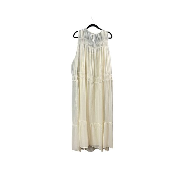 NWT Women's Sheer Chiffon Maxi Dress - a New Day Cream 3X - Picture 3 of 5